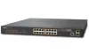 Planet GS-4210-16P2S PoE preklopnik L2 L4 16x 1000Base-T 2x SFP Web SNMPv3 VLANext 10Mb sa 802.3at-220W