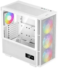 DEEPCOOL cabinet CH560 Digital MidT 3x140 and 120mm ARGB fan USB 3.0 USB-C tempered glass digital display white (1 of 11)