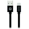 Καλώδιο δεδομένων Swissten Textile Usb Usb-C 2.0 M Μαύρο