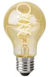 NEDIS Wi-Fi Smart LED Filament Bulb E27 A60 49W 230V 360lm Warm to Cool White Dimmable Gold thumbnail (2 of 4)