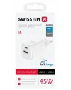 Adaptateur réseau Swissten gan 1x usb-c 45w pd + 1x usb-a 18w qc blanc thumbnail (3 of 3)