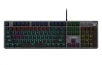 Teclado para juegos MSI FORGE GK310 Rojo con cable mecánico RGB retroiluminación USB CZ+SK diseño (1 of 5)