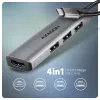 Hub multiplo AXAGON 4in1 USB-C HMC-H3A USB 3.2 Gen1 3x USB-A HDMI 15cm thumbnail (2 of 4)