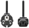 NEDIS Stroumkabel 230V Connecting 10A Connector IEC-320-C13 Direct Plug Schuko Black Bulk 2m thumbnail (1 of 2)