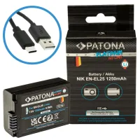 Akumulator PATONA do zdjęć Nikon EN-EL25 1250mAh Li-Ion Platinum USB-C ładowanie (1 of 4)