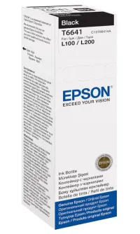 Cartouche d'encre Epson 664 C13T66414A L100 L110 L200 L210 L355 L550 70ml Noir (1 of 1)