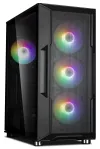 Gabinete Zalman I3 Neo torre média ATX 4x120 RGB 2xUSB 3.0 1xUSB 2.0 vidro lateral preto thumbnail (1 of 5)