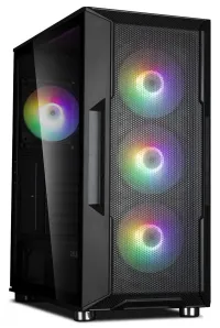 Zalman Gehäuse I3 Neo Mittelturm ATX 4x120 RGB 2xUSB 3.0 1xUSB 2.0 Glasseite schwarz (1 of 5)