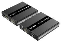 Extensor KVM HDMI PremiumCord con USB hasta 60 m mediante un cable Cat5 6 sin demora (1 of 8)