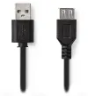 NEDIS pagarinātāja kabelis USB 2.0 spraudnis USB-A - ligzda USB-A niķelēti savienotāji melns bulk 2m thumbnail (2 of 2)