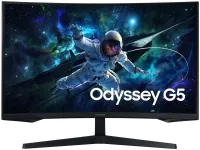 Samsung Odyssey G55C 27" 2560x1440 VA 1ms 300cd m2 HDMI DP жак VESA черен (1 of 8)