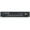 Ubiquiti Edge Switch, 8 портов Gigabit Ethernet, 2x SFP PoE, 24 В, PoE 802.3af, 150 Вт