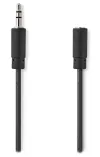 NEDIS verlengkabel stereo audio met jackplug 3,5 mm - bus 3,5 mm zwart bulk 5m thumbnail (1 of 2)