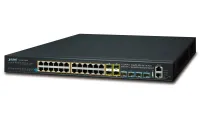 Planet SGS-6341-24P4X L3 PoE schalt 24x 1000Base-T 4x 1Gb SFP 4x 10Gb SFP+ HW IP Stack VSF Cl. schalt 802.3 op 370W (1 of 3)