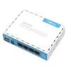 MikroTik RouterBOARD RB941-2nD hAP-Lite 650Mhz CPU 32MB RAM 4xLAN 2,4Ghz 802b g n ROS L4 fodral PSU