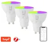 IMMAX NEO SMART set med 3x LED-lampa GU10 48W RGB+CCT färg och vit dimbar Zigbee TUYA