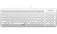 GENIUS Slimstar Q200 White Wired USB White Retro Design CZ+SK Layout (1 of 4)