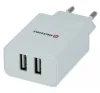 Swissten smart ic 2x usb 2.1A power white omrežni adapter (samopostrežni)