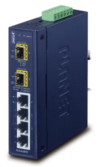 Planet IGS-620TF Industrial Switch 4x 10 100 1000Base-T 2x 100 1G 2.5GBase-X SFP -40~+75°C (1 of 3)