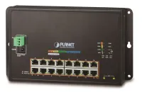 Planet průmyslový plochý switch L2 L4 16x1Gb 2xSFP PoE 30 240W dual 48-56VDC IP30 -10 60°C fanless (1 of 1)