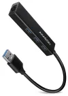 AXAGON концентратор USB-A HMA-GL3A USB 3.2 Gen1 3x USB-A GLAN металевий корпус 0,2 м thumbnail (1 of 2)