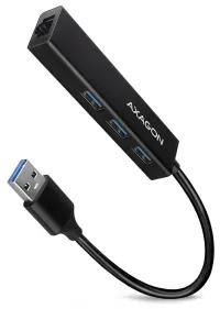 AXAGON hub USB-A HMA-GL3A USB 3.2 Gen1 3x USB-A GLAN metal body 0.2m (1 of 2)