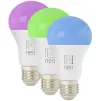 IMMAX NEO LITE SMART set 3x ampoule LED E27 9W RGB+CCT couleur et blanc dimmable Wi-Fi TUYA