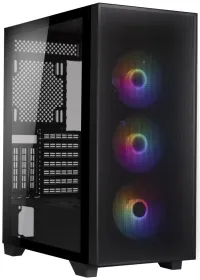 Корпус BitFenix ​​Flow ARGB ATX 4x120 мм Вентилятор ARGB 2xUSB 3.0 закаленное стекло черный (1 of 6)