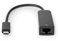 NEDIS кабелен адаптер USB 3.2 Gen 1 USB-C щепсел - RJ45 гнездо кръгло черно 20см (1 of 3)