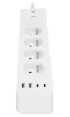 NEDIS Wi-Fi viedais pagarinājuma kabelis 3x E tipa ligzda 16A 2x USB-A 2x USB-C 2m Android iOS White thumbnail (1 of 6)