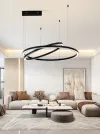 IMMAX NEO FINO NEW SMART hanglamp 2 cirkels 60+80cm 93W zwart Zigbee 3.0 TUYA thumbnail (5 of 9)