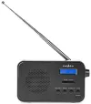 NEDIS Portable Radio DAB+ FM 1.3 " Battery Powered Digital 3.6 W Alarm Clock Sleep Timer Black thumbnail (2 of 8)