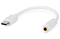 NEDIS USB 2.0 адаптер USB-C щепсел - 3,5 мм гнездо кръгъл бял блистер 10 см (1 of 3)