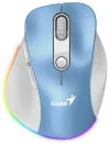 GenIUS Ergo 9000S Pro Light Blue Dual Bluetooth + 24GHz 2400 dpi Gan Sreang 6 Cnaipe In-athluchtaithe RGB Gorm Bán thumbnail (2 of 7)