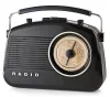 Radio da tavolo NEDIS AM FM alimentata a batteria, alimentazione di rete, analogica, 4,5 W, uscita per cuffie BT, nera thumbnail (2 of 5)