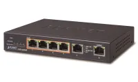 Planet GSD-604HP PoE Switch 1Gbps 6xTP 4xPoE 802.3at af 30W 55W Fanless (1 of 2)