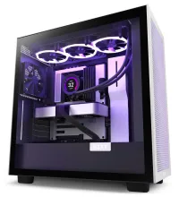 NZXT korpuss H7 Flow izdevums ATX 2x 120 mm ventilators USB-C 2x USB stikla sānu sieta panelis balts un melns (1 of 6)