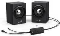 Altavoz GENIUS SP-HF385BT 2.0 Bluetooth 5.0 4W madera negro (1 of 1)