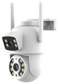 IMMAX NEO LITE SMART Сигурна външна камера ДВОЙНА 355° 90° P T Wi-Fi 2x 2MP ONVIF TUYA (1 of 2)