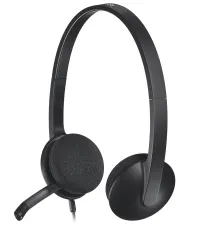 Дротові навушники Logitech Headset Stereo H340 + мікрофон USB чорні (1 of 3)