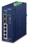 Planet IGS-624HPT Průmyslový Switch 4x 1Gb RJ-45 + 2x 1Gb SFP PoE+ 802.3at 36 120W IP40 DC12-56V -40 +75°C fanless