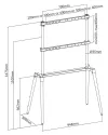 NEDIS Buedem Fernsehstativ 60-75" 40 kg Skandinaveschen Design Anti-Rutschband Snap-Lock schwaarz thumbnail (5 of 5)