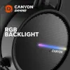 CANYON Gaming headset Interceptor GH-8A LED PC PS4 Xbox one Diepe baskabel 2m USB+2x35F TRS jack + hub thumbnail (9 of 13)