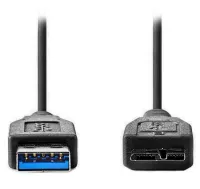 Câble NEDIS fiche USB 3.0 USB-A - fiche USB-Micro B noir vrac 1m (1 of 2)