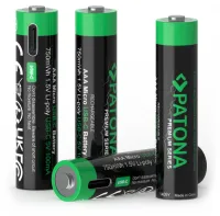 PATONA Akku AAA LR03 Li-Pol 500mAh 15V mit USB-C-Aufladung 4 Stück im Paket (1 of 4)