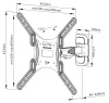 Neomounts WL40-540BL14 Väggdisplayhållare 32-55" 2 stift VESA 400X400 lastkapacitet 35kg svart thumbnail (9 of 9)