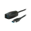 ROLINE aktiv USB 3.0 forlængerkabel USB 3.0 stik - USB 3.0 stik sort 5 m