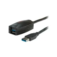 ROLINE aktiivinen USB 3.0 jatkokaapeli USB 3.0 pistoke - USB 3.0 liitäntä musta 5 m (1 of 1)