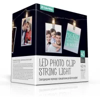 COLORWAY LED photo pegs 40 LEDs length 42 m warm white power supply 3x AA (1 of 15)