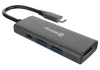 Swissten usb-c šakotuvas 4 viename (usb-c 100w hdmi 4k 2x usb-a) aliuminis